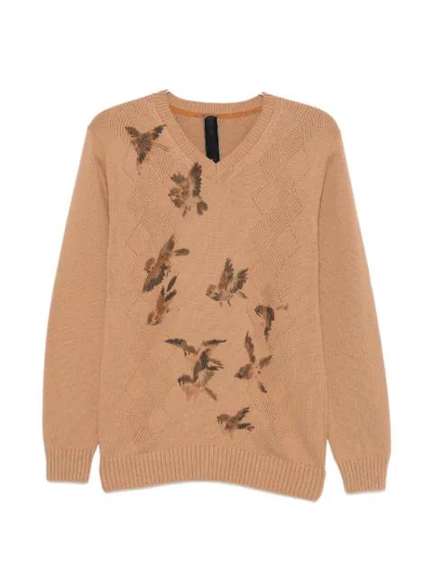 V-neck diamond sweater by KA WA KEY