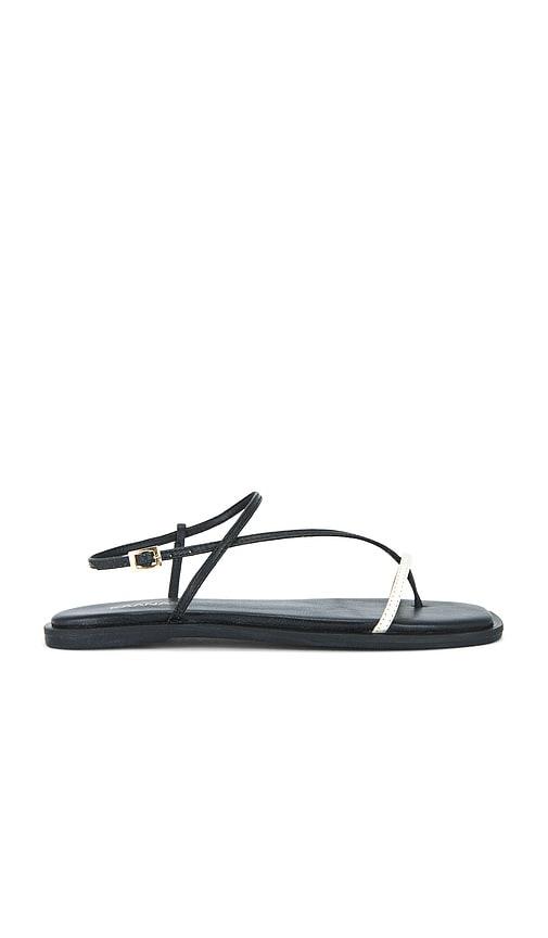 Kaanas Alayta Square Toe Sandal in Black by KAANAS