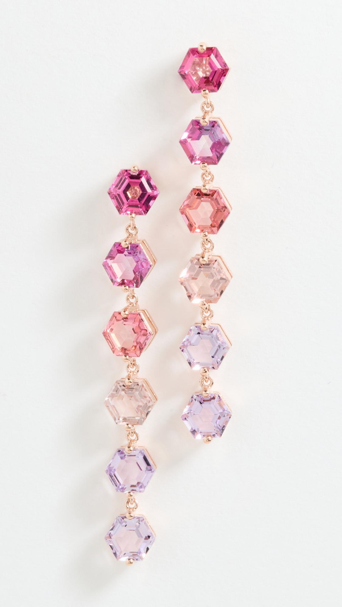 14k Rose Gold Pink Ombre Six Drop Earrings by KALAN BY SUZANNE KALAN
