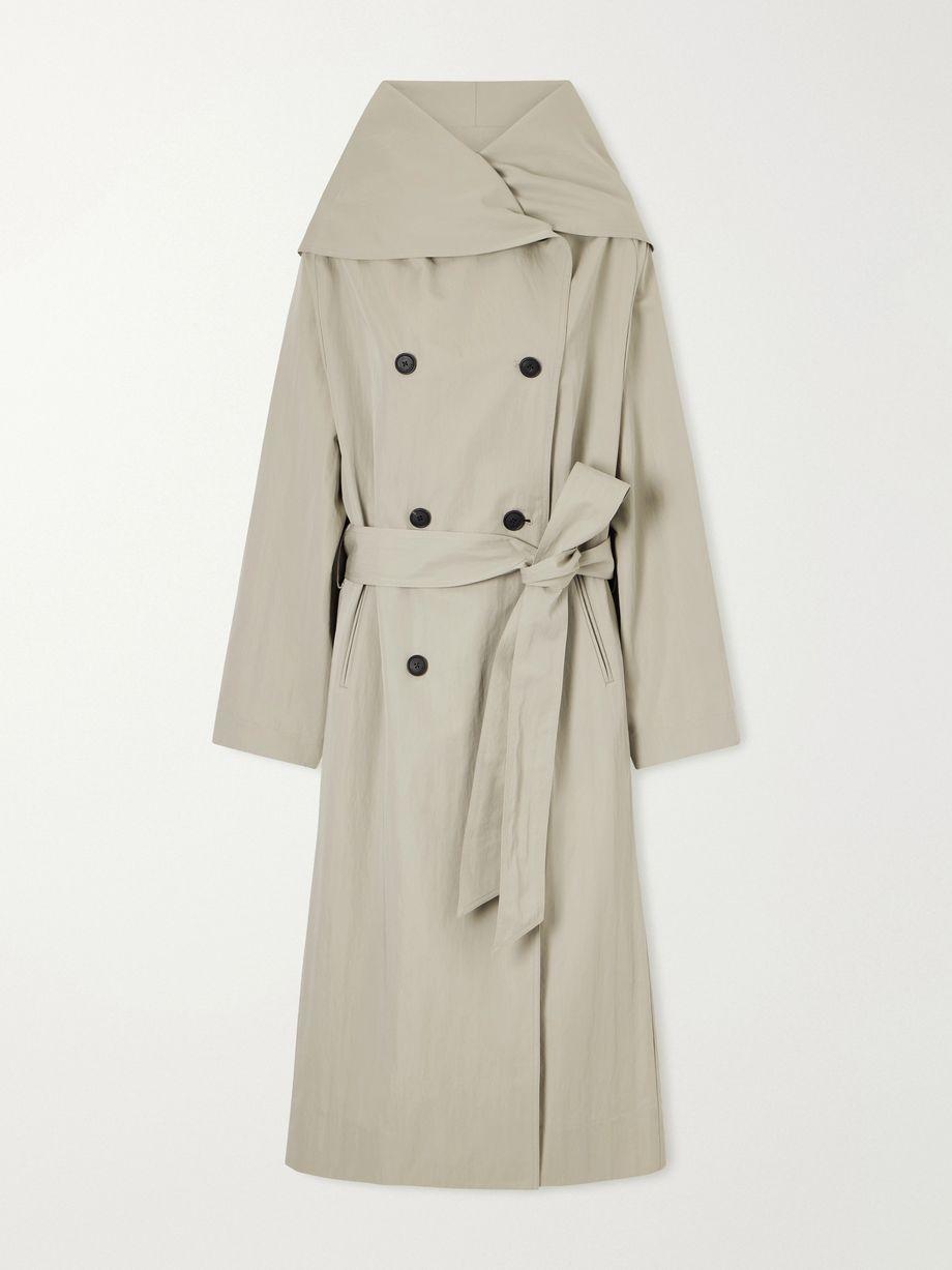 Dorothy double-breasted belted cotton-blend trench coat by KALLMEYER