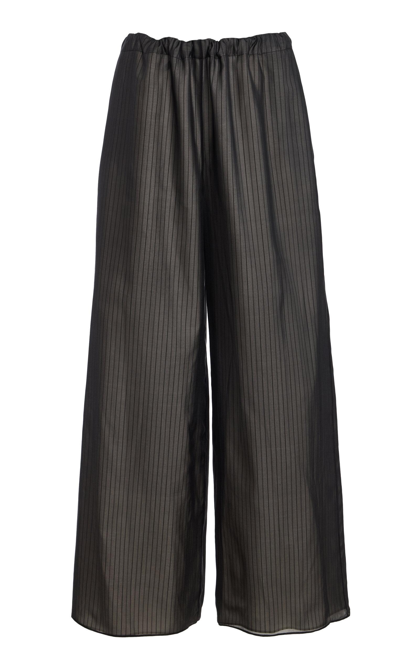 KALLMEYER Cairo Pinstriped Silk Trapped Poplin Wide-Leg Pants -oda Operandi by KALLMEYER