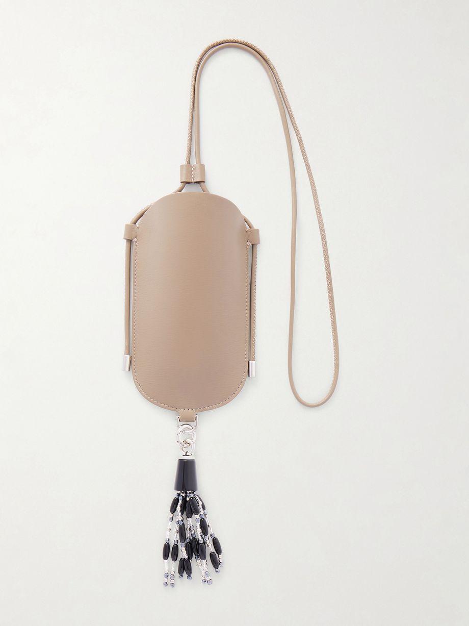 Lunette tasseled leather pouch by KALLMEYER
