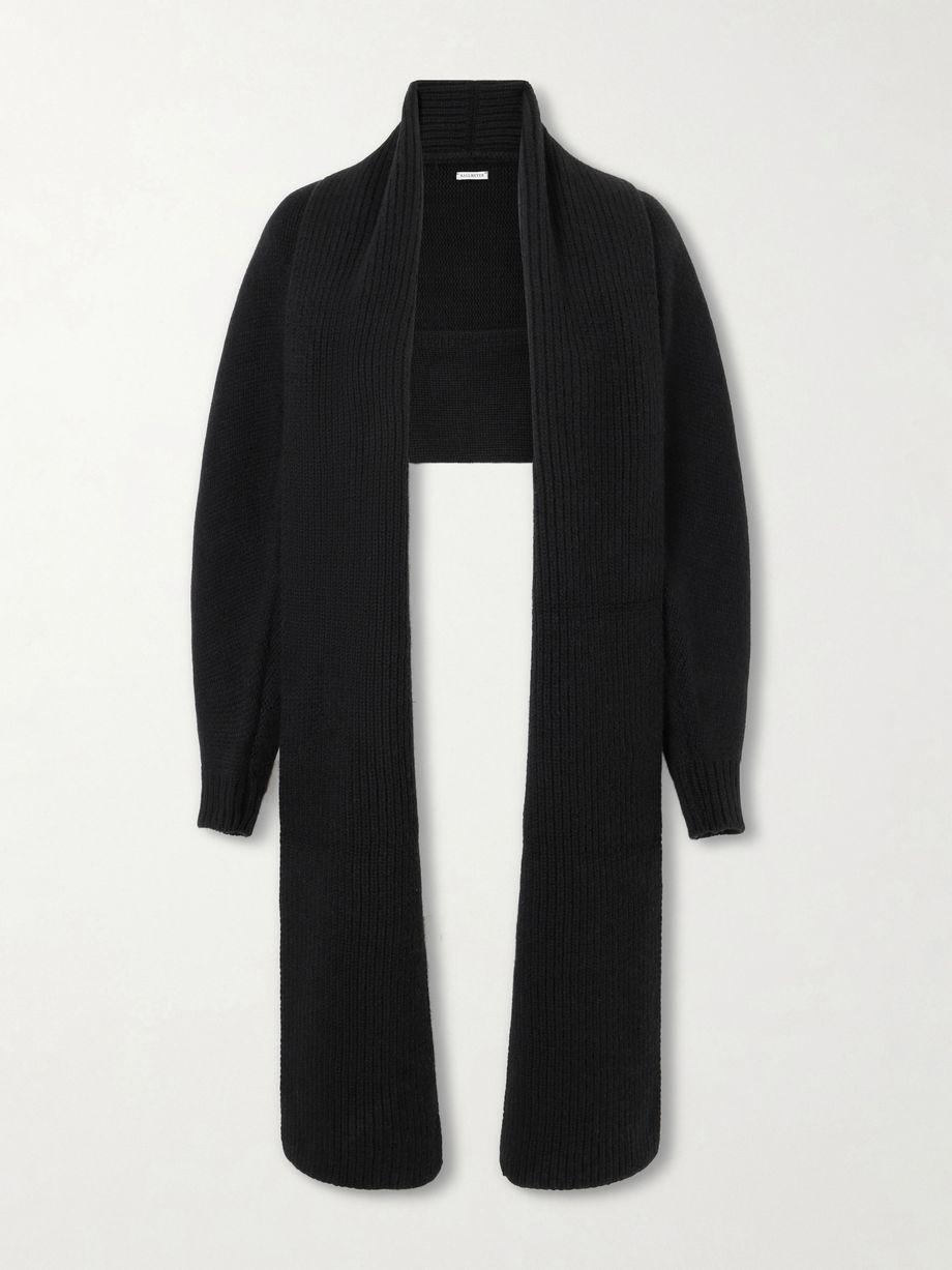 Suki Shrug ribbed-knit wool and cashmere-blend cardigan by KALLMEYER