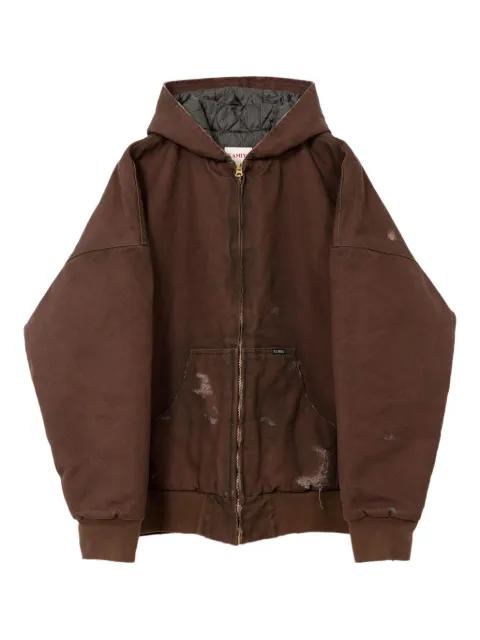 Boro distressed hoodied jacket by KAMIYA