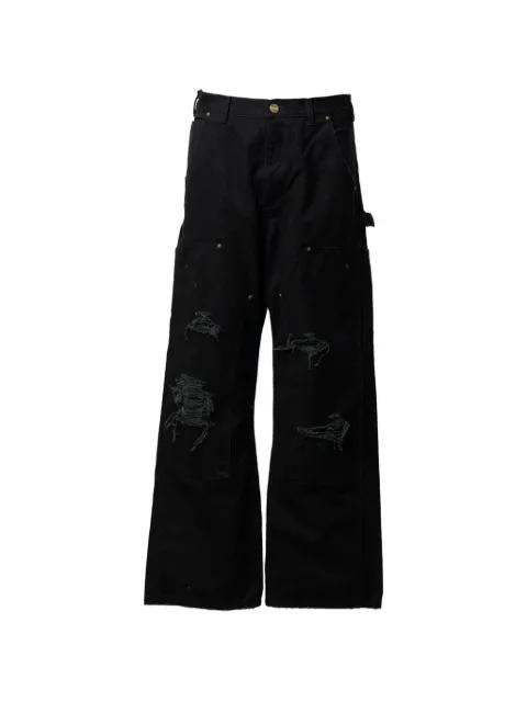 Boro distressed trousers by KAMIYA