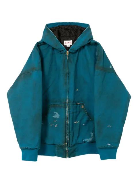 Boro distressed zip-up jacket by KAMIYA