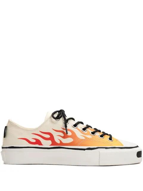 Joey flame-print sneakers by KAMIYA
