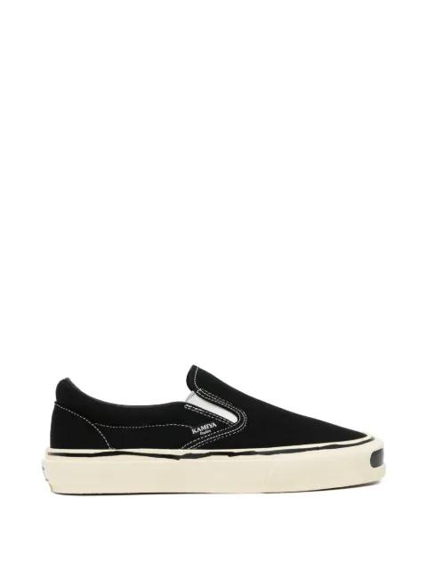 contrast-trim slip-on sneakers by KAMIYA