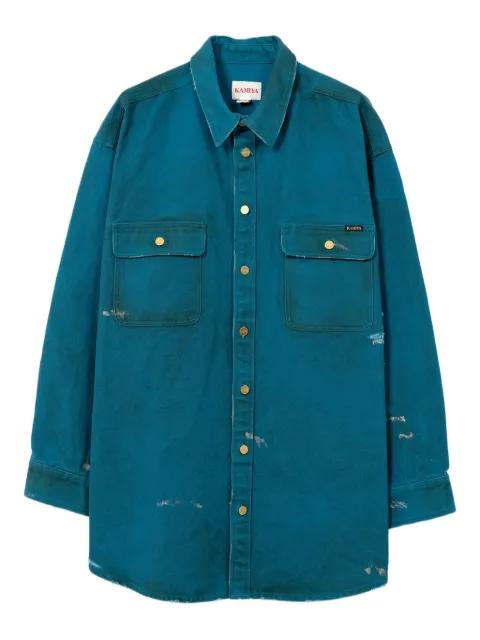distressed pocket shirt by KAMIYA