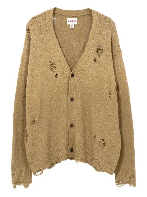 faded frayed cardigan by KAMIYA