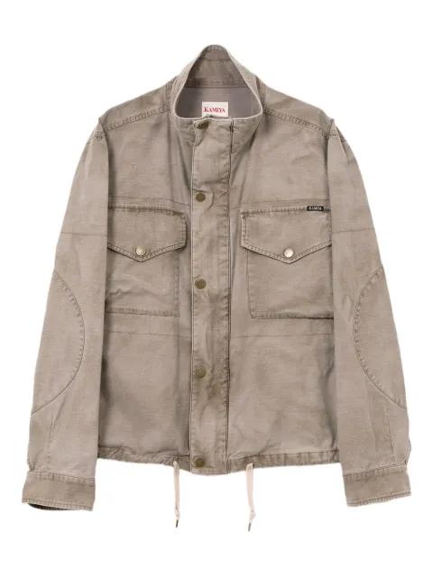 flap-pocket denim jacket by KAMIYA