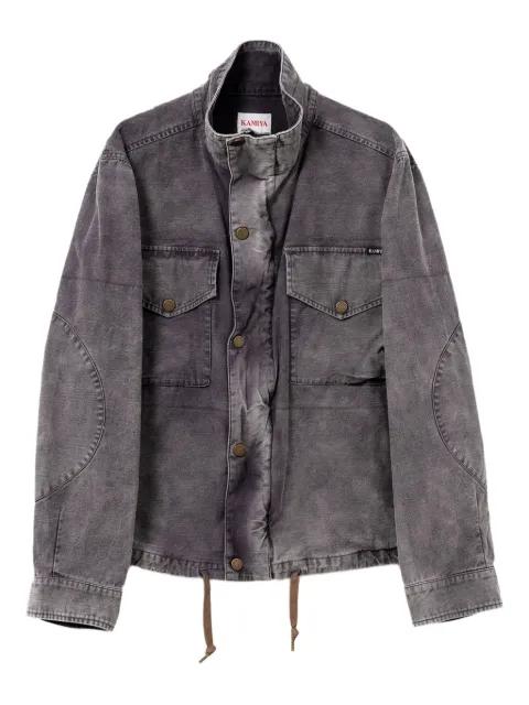 flap-pocket denim jacket by KAMIYA