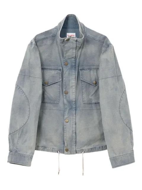 flap-pocket drawstring-hem jacket by KAMIYA