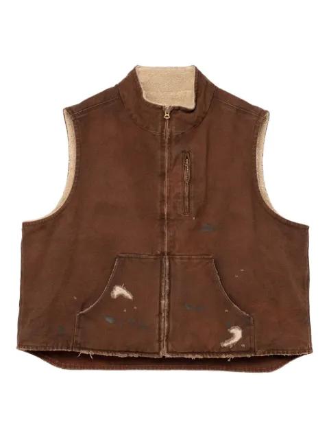 fleece-lined vest by KAMIYA