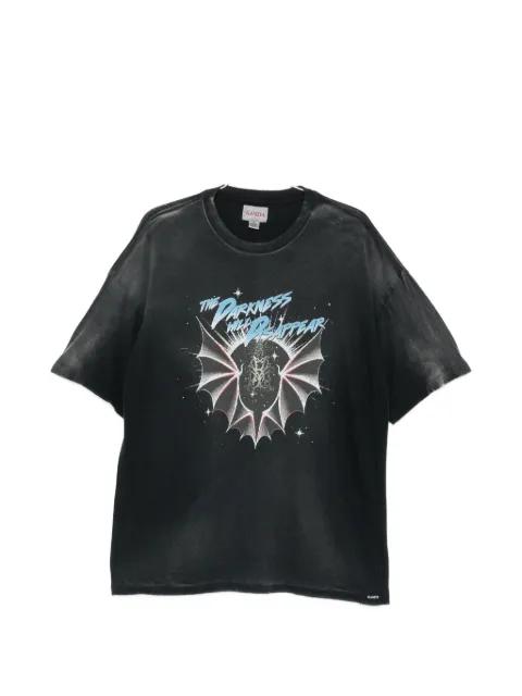 graphic-print faded-effect T-shirt by KAMIYA