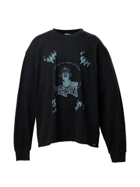 graphic-print long-sleeve t-shirt by KAMIYA