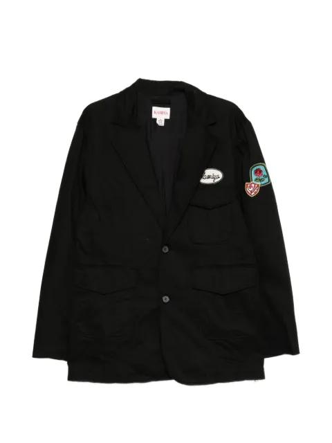 patch-detail single-breasted jacket by KAMIYA