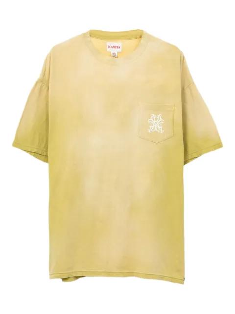 rose-embellished pocket T-shirt by KAMIYA