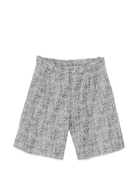 pleated distressed shorts by KANG