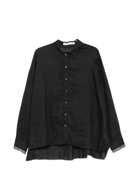 raw-edge long-sleeve shirt by KANG