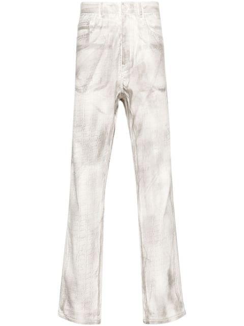 abstract-print straight-leg trousers by KANGHYUK
