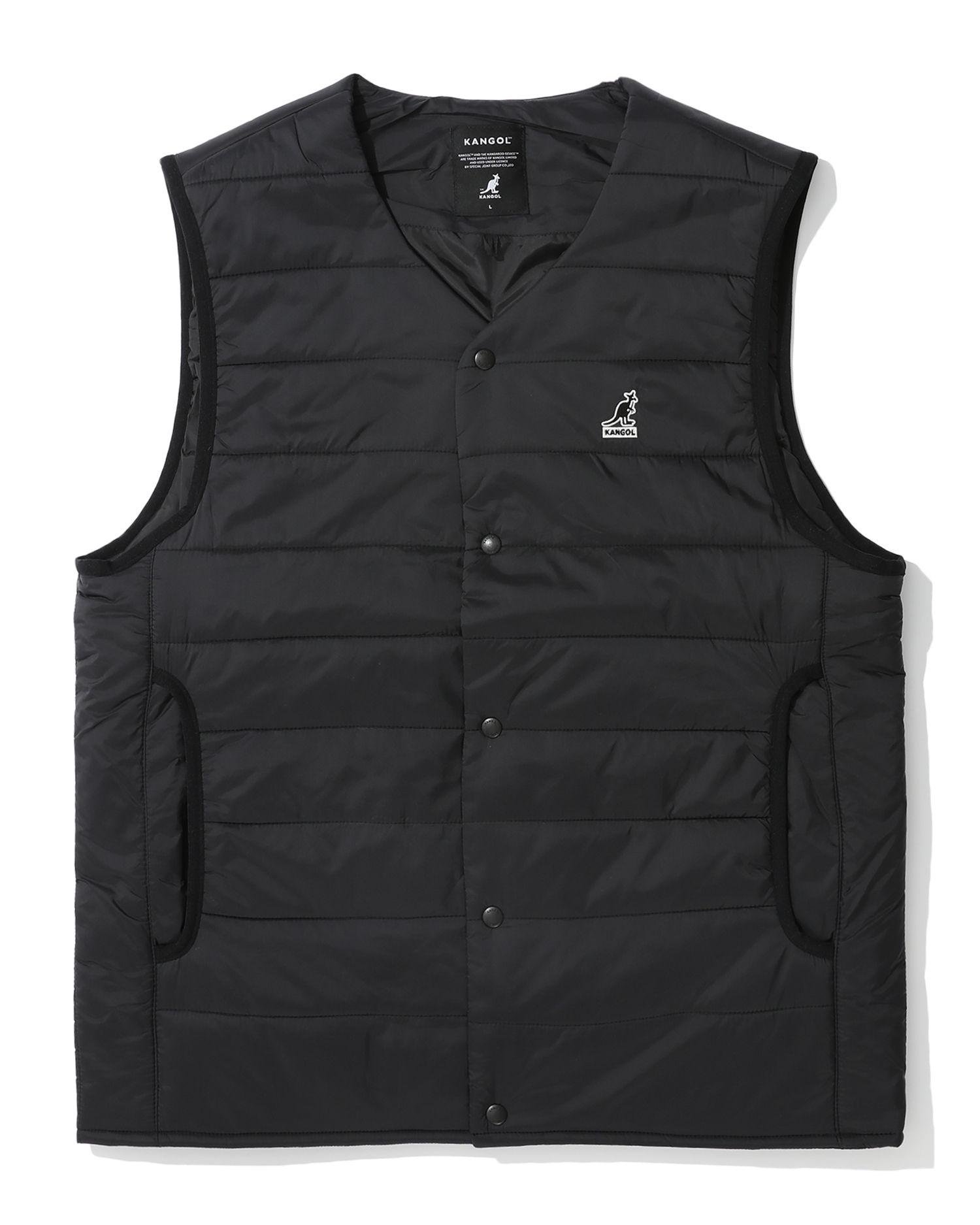 Logo embroidered puffer vest by KANGOL