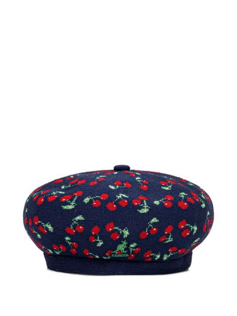 Tropic cherry-pattern beret by KANGOL