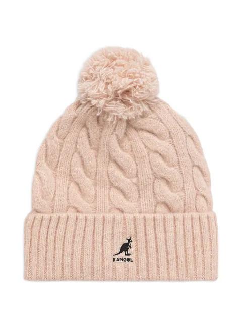 cable-knit pom-pom beanie hat by KANGOL