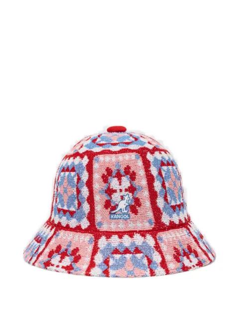 crochet-knit bucket hat by KANGOL