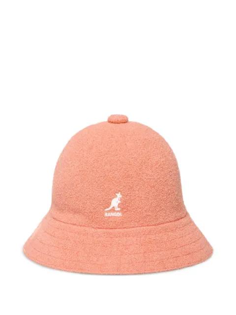 logo-embroidered textured bucket hat by KANGOL