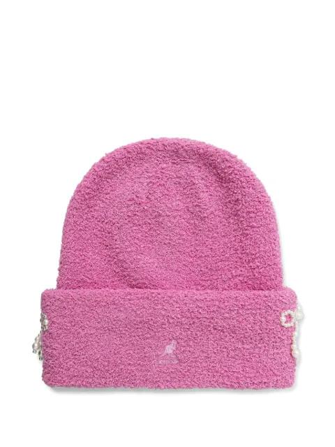 pearl-bow beanie hat by KANGOL