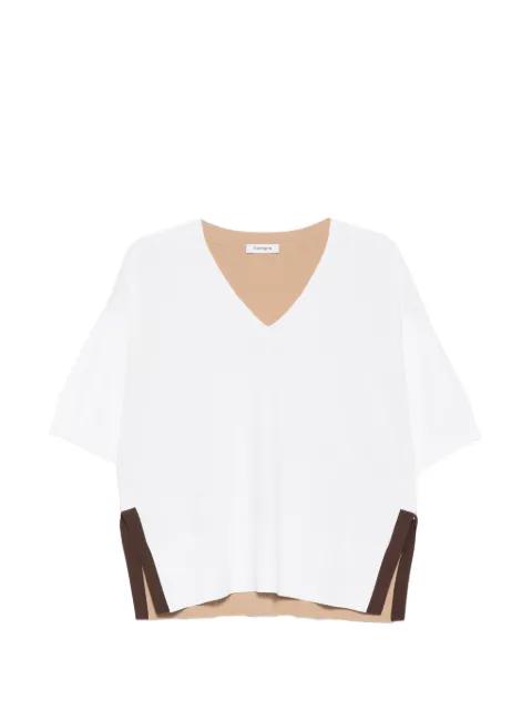 V-neck colour-block T-shirt by KANGRA