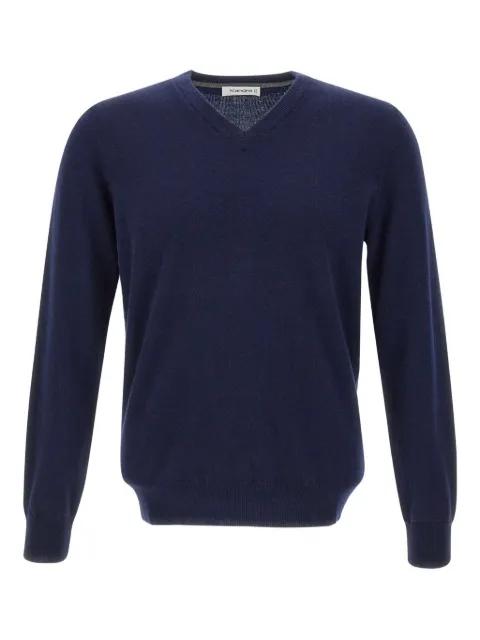 V-neck ribbed sweater by KANGRA