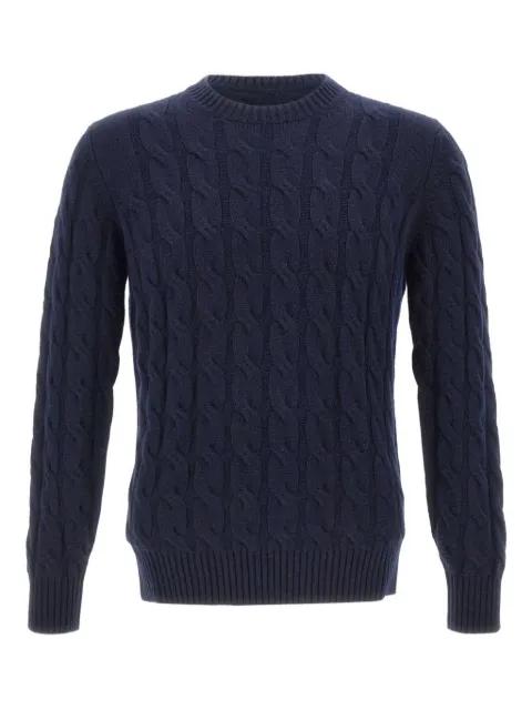 cable knit crew-neck sweater by KANGRA