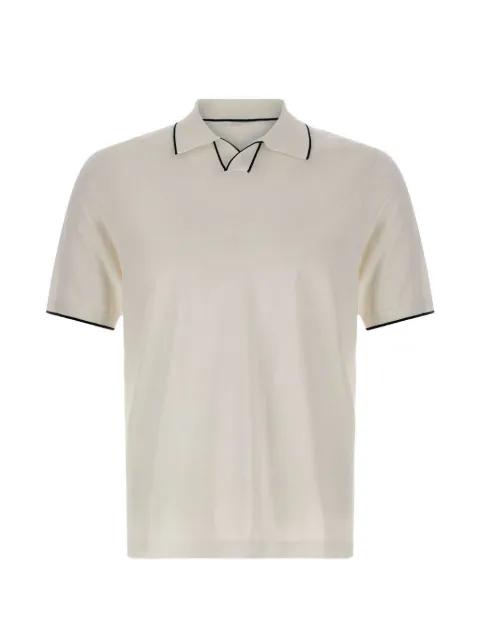 contrast-piping T-shirt by KANGRA