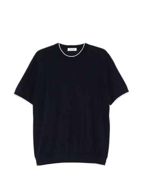 contrast-trim T-shirt by KANGRA