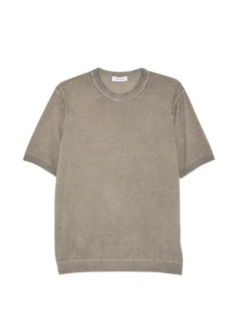 faded-effect short-sleeve sweater by KANGRA