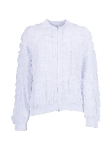 fringe-detail bomber jacket by KANGRA