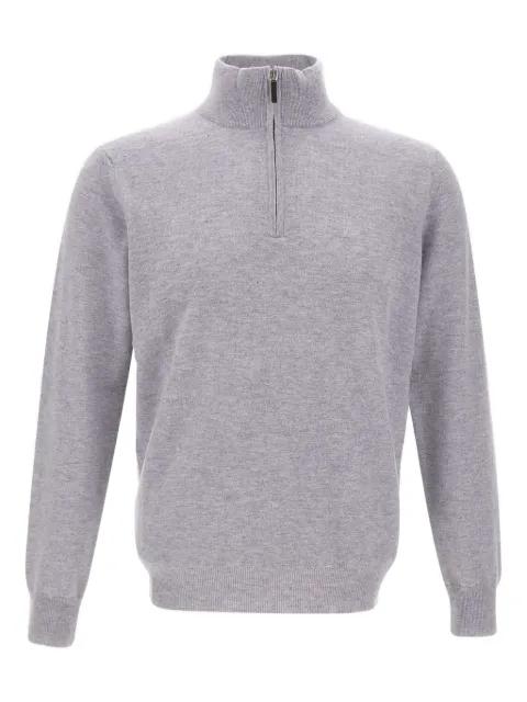 half-zip high-neck sweater by KANGRA