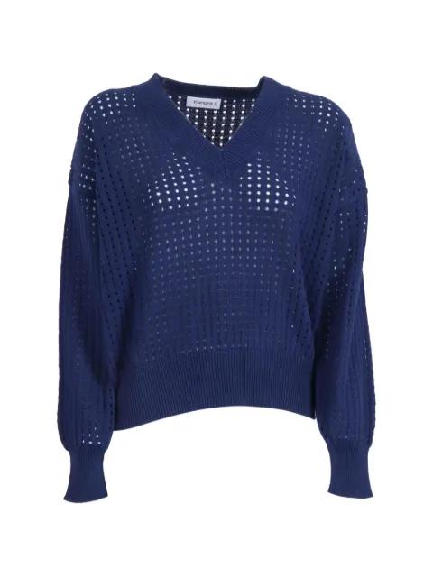 open-knit V-neck jumper by KANGRA