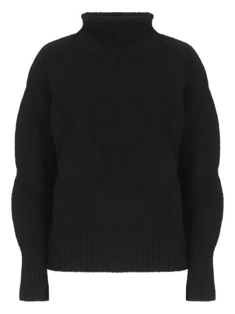 quilted roll neck sweater by KANGRA