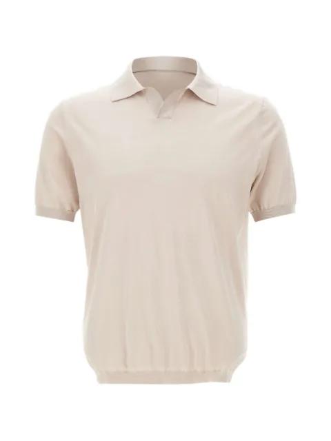 ribbed V-neck T-shirt by KANGRA
