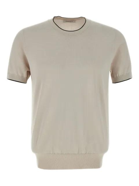 ribbed crew-neck T-shirt by KANGRA
