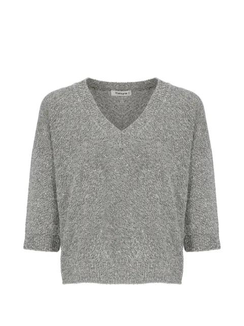 sequin-embellished V-neck sweater by KANGRA