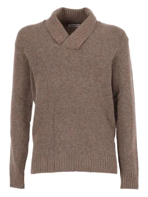 shawl-collar wool-cashmere blend sweater by KANGRA