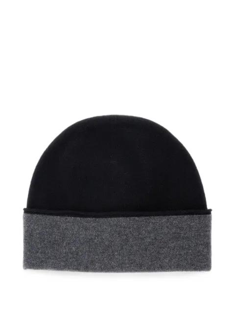 two-tone cashmere beanie hat by KANGRA