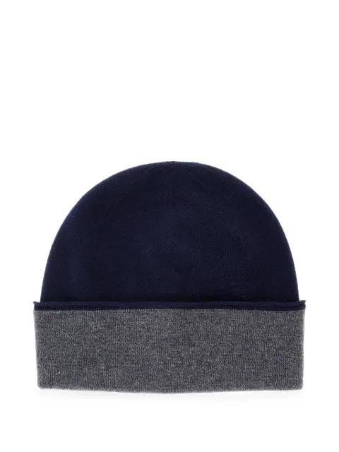 two-tone cashmere beanie hat by KANGRA