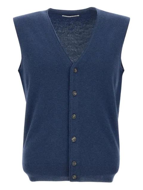 wool sleeveless cardigan by KANGRA