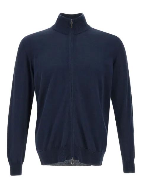 zip high-neck cardigan by KANGRA