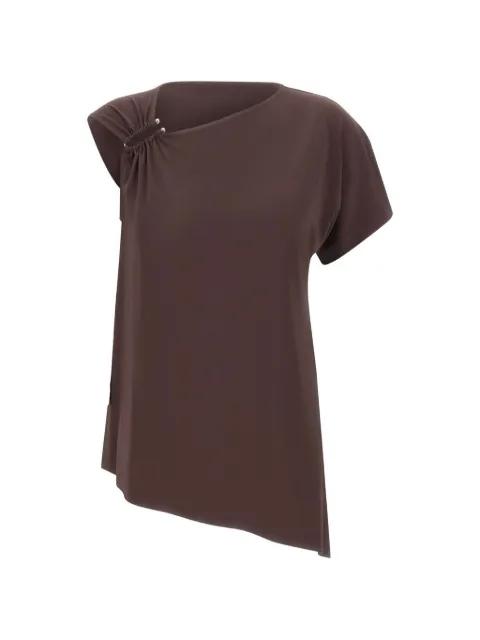 asymmetric gathered blouse by KAOS
